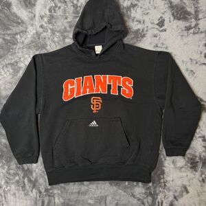 Vintage Y2K MLB San Franscio Giants Black Pullover Hoodie Size Large